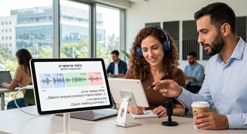 Gemini Transcribe: להפוך כל קובץ שמע לטקסט מדויק ומוכן לעבודה בשניות