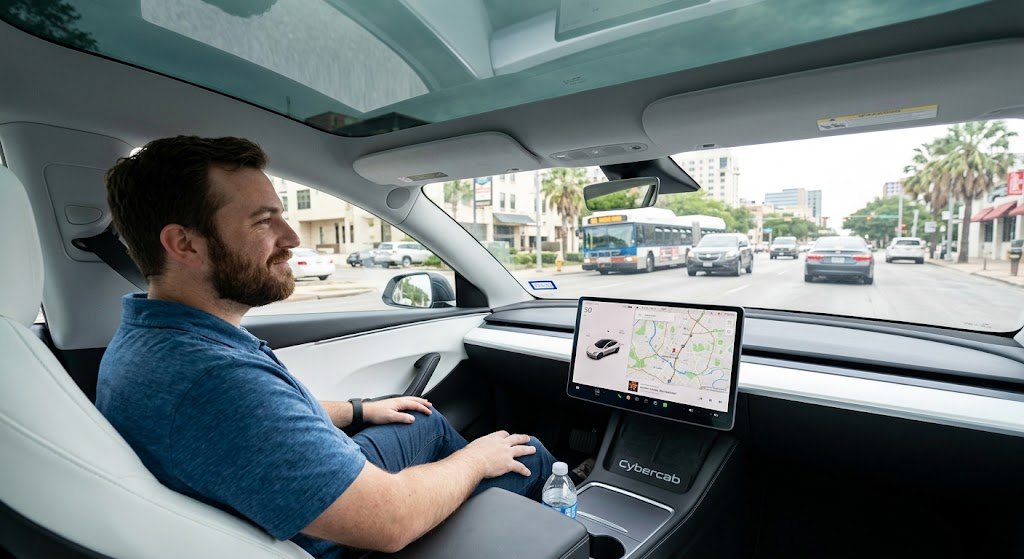 עתיד כבר כאן: הצצה לנסיעה אמיתית ב-Tesla Cybercab! 🚗🤖